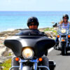 Harley Davidson on Cozumel beach